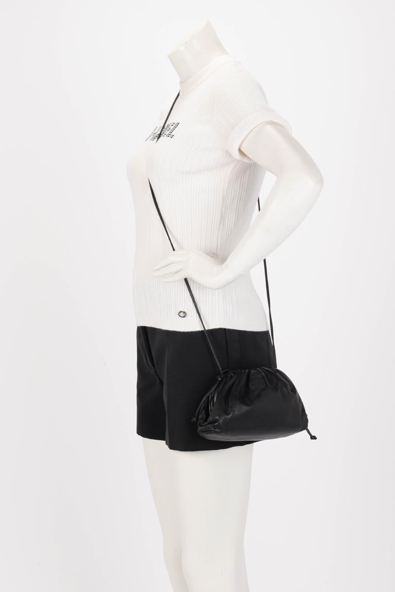 Bottega Veneta Black Calfskin Mini Pouch