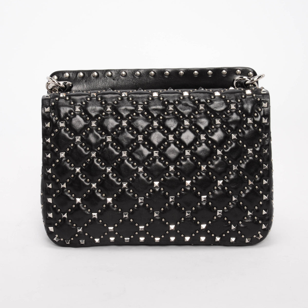 Valentino Black Micro Studs Medium Rockstud Spike It Bag