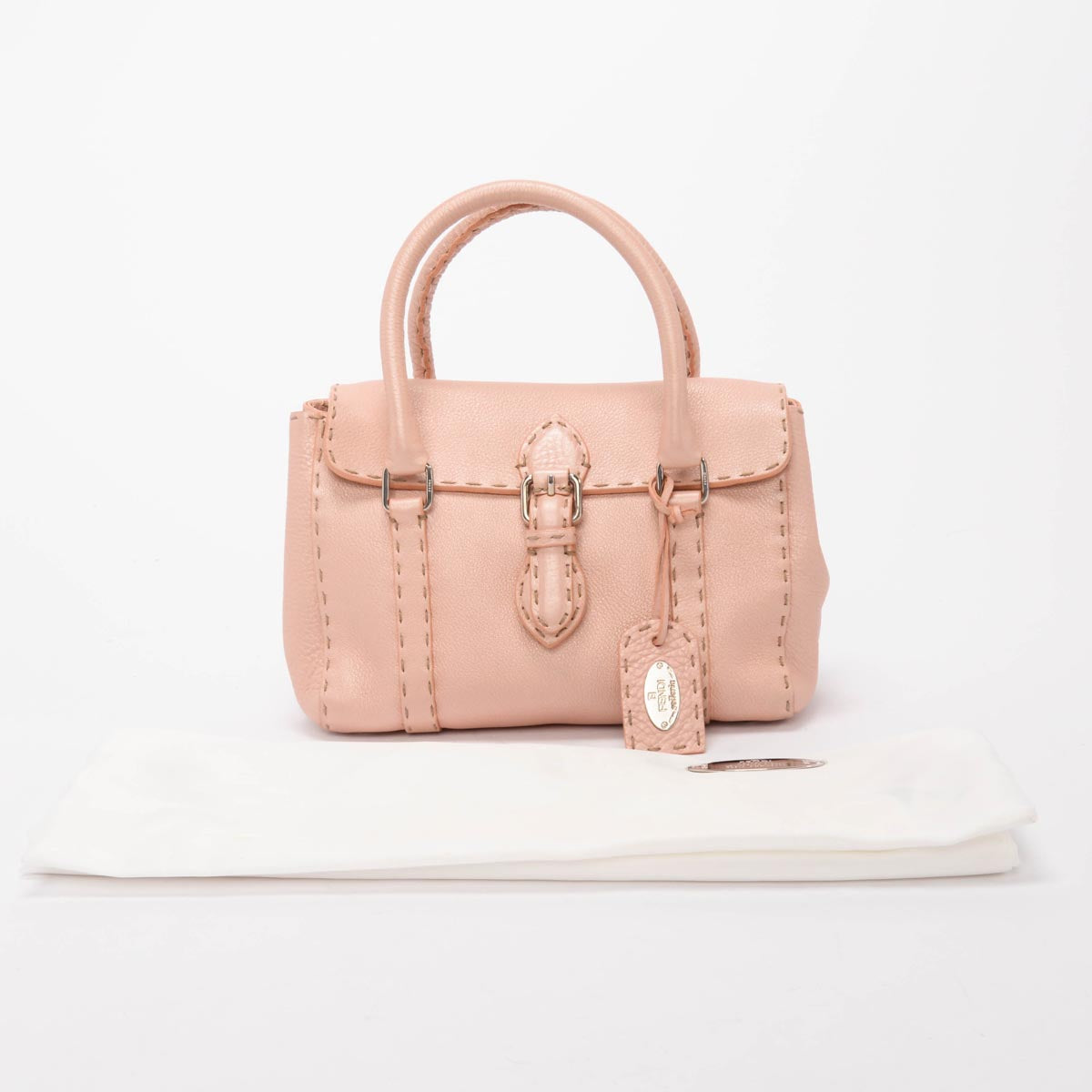 Fendi Bois de Rose Roma Calfskin Selleria Mini Linda Bag