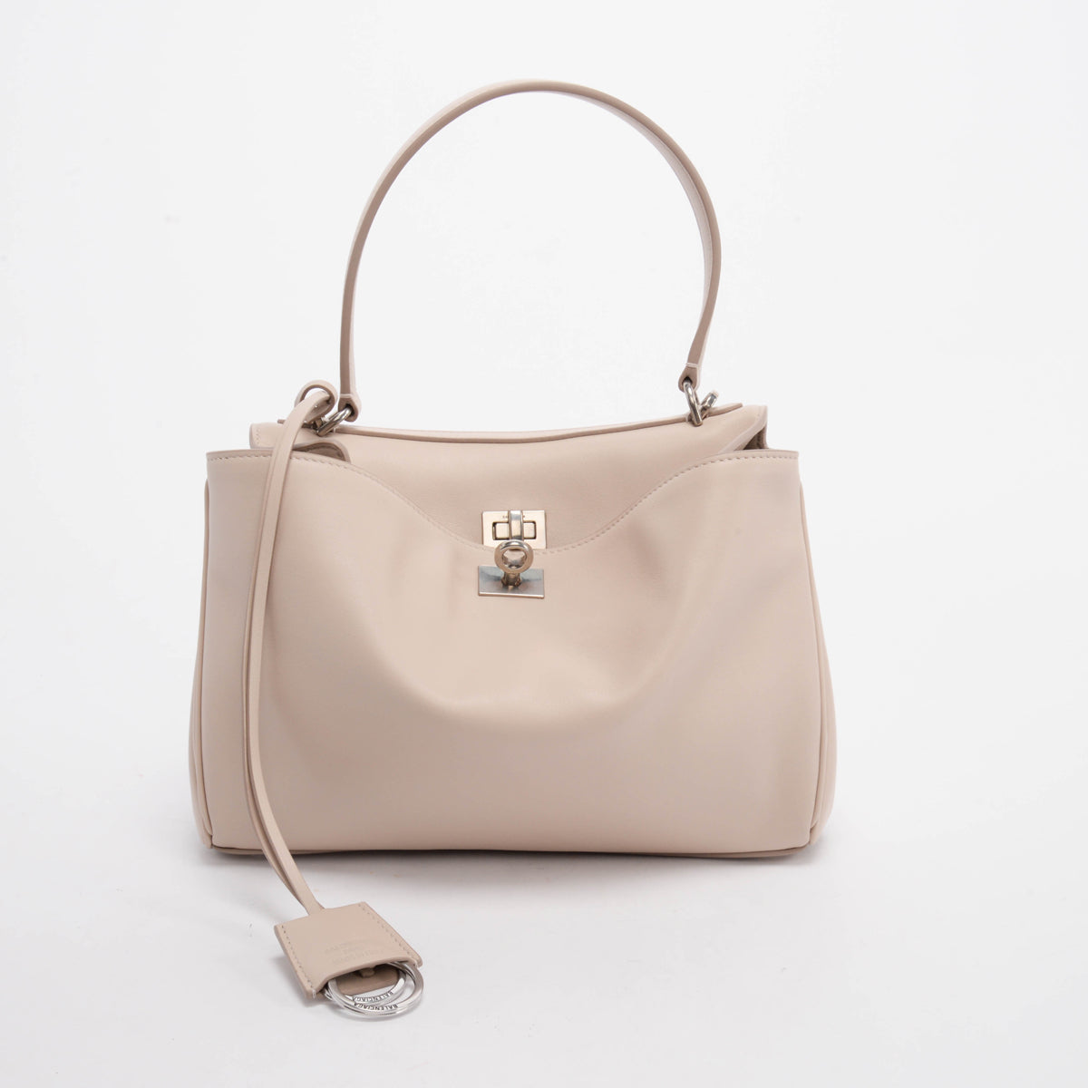 Balenciaga Almond Smooth Calfskin Small Rodeo Bag