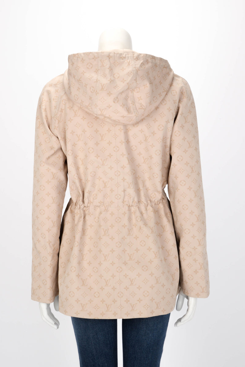 Louis Vuitton Beige Monogram Cotton Windbreaker Jacket FR 34