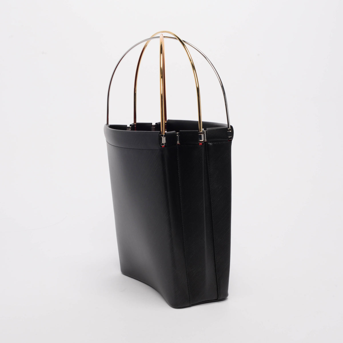Cartier Black Embossed Calfskin Trinity Tote
