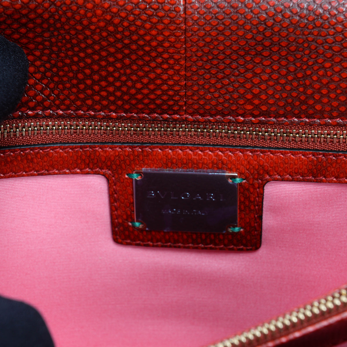 Bulgari Carmine Red Karung Medium Serpenti Forever Bag