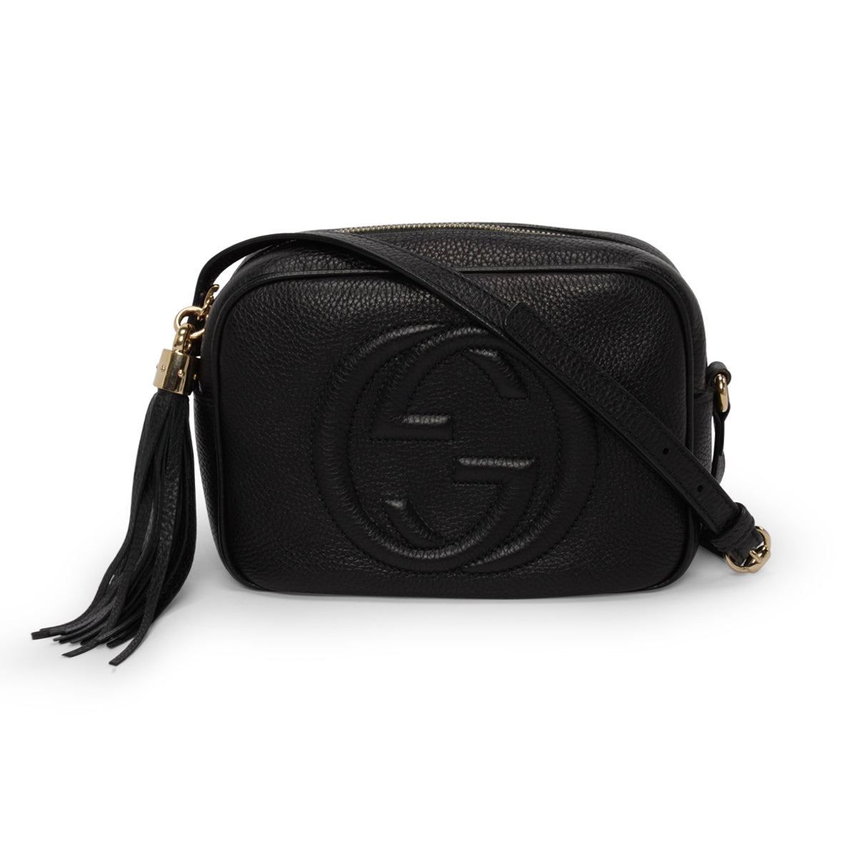 Gucci Black Grained Calfskin Soho Disco Bag