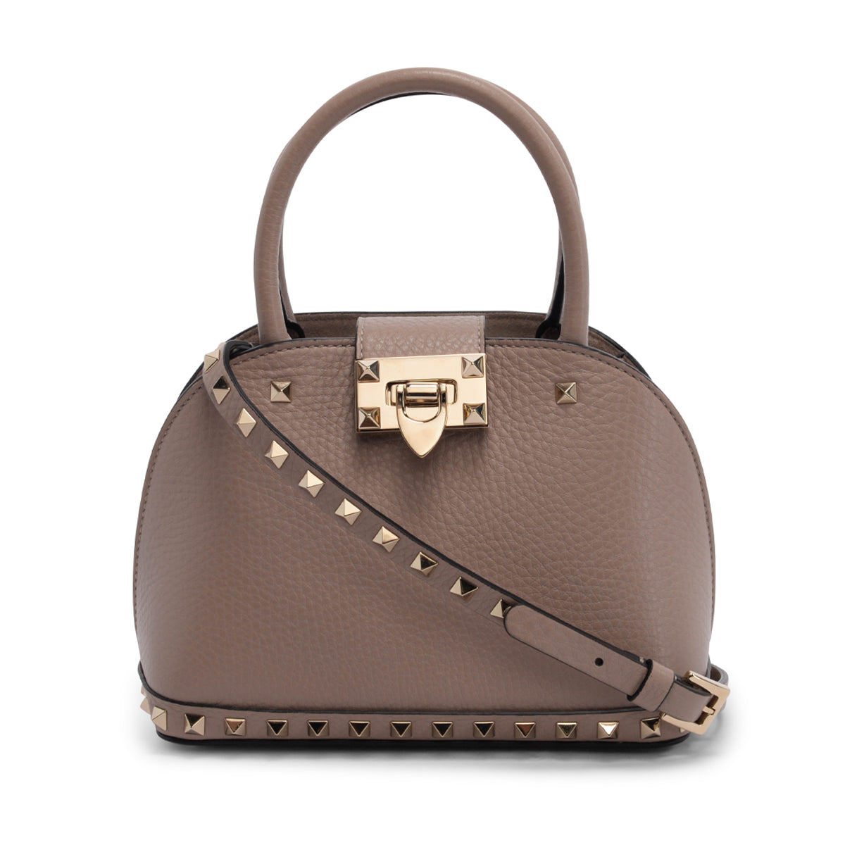 Valentino Poudre Grainy Calfskin Small Rockstud Bag