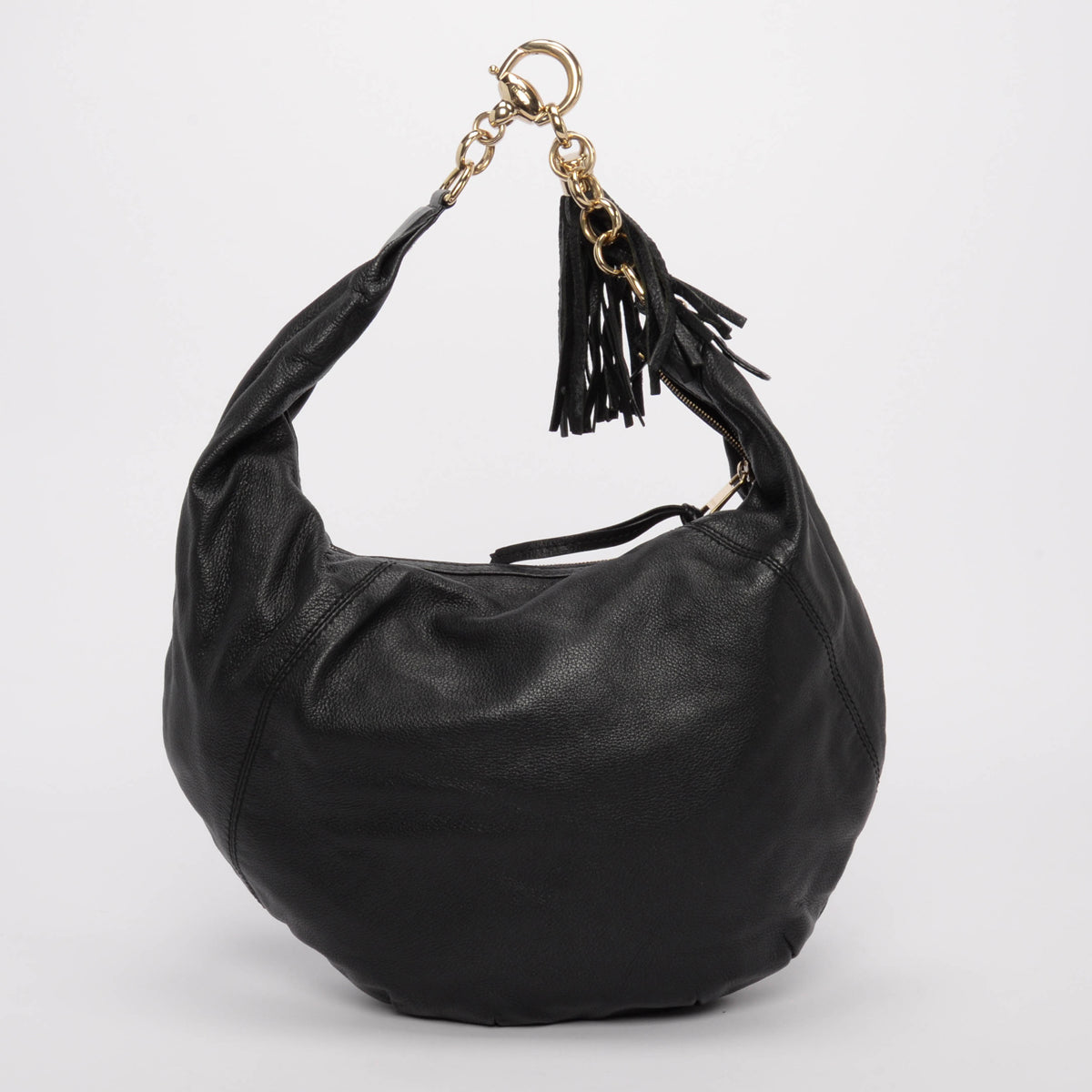 Gucci Black Calfskin Medium Sienna Hobo Bag