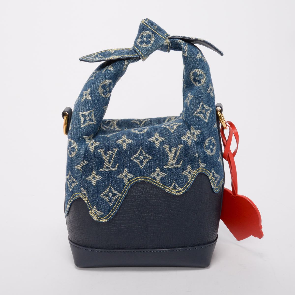 Louis Vuitton Blue Monogram Denim Drip Japanese Cruiser Bag