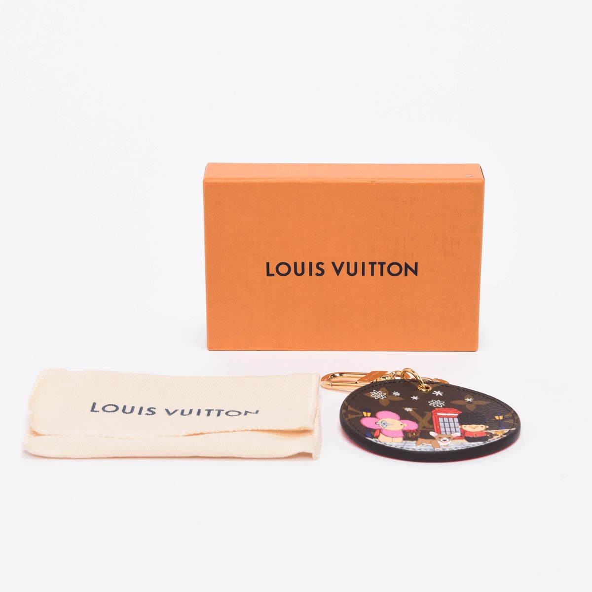 Louis Vuitton Monogram Vivienne London Christmas Key Ring