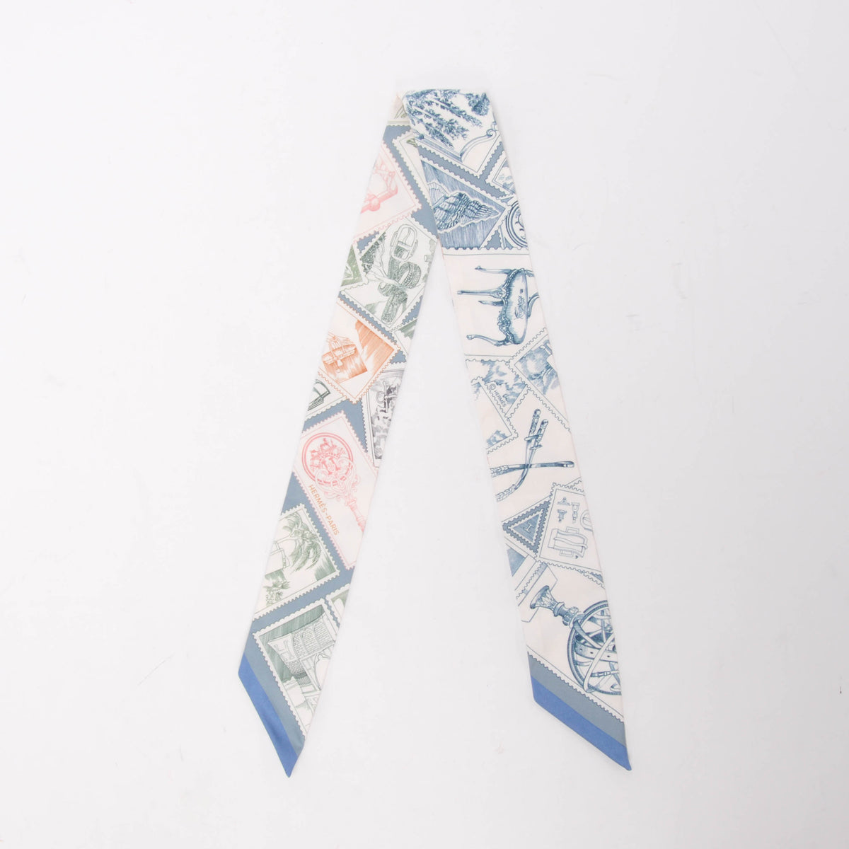 Hermes Bleu Moyen Silk Le Philateliste du Faubourg Twilly