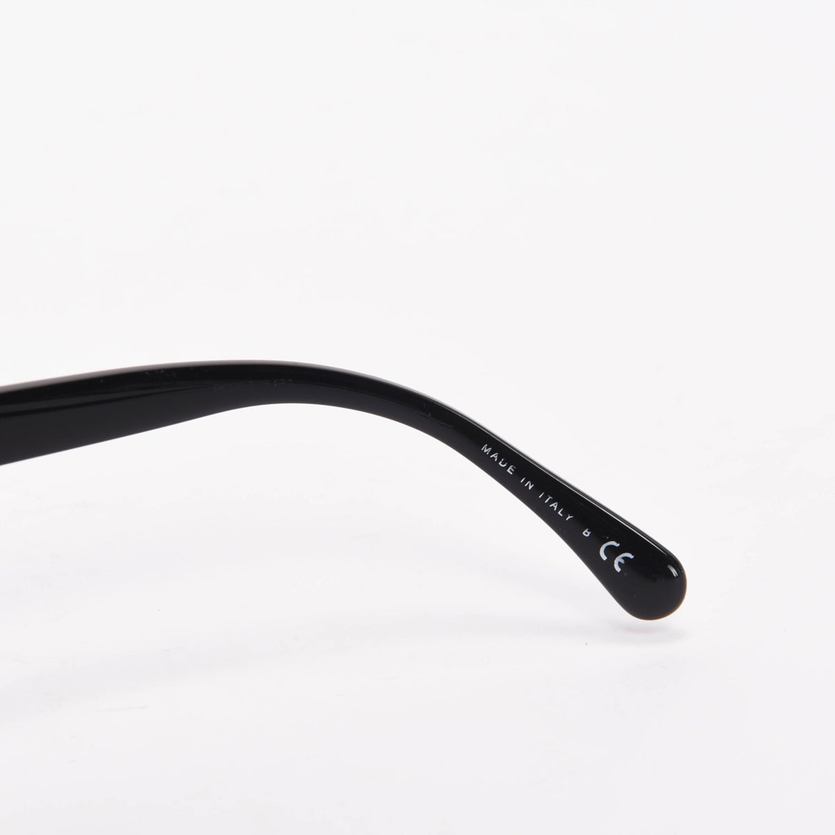 Chanel Black Acetate & Strass Square Logo Sunglasses