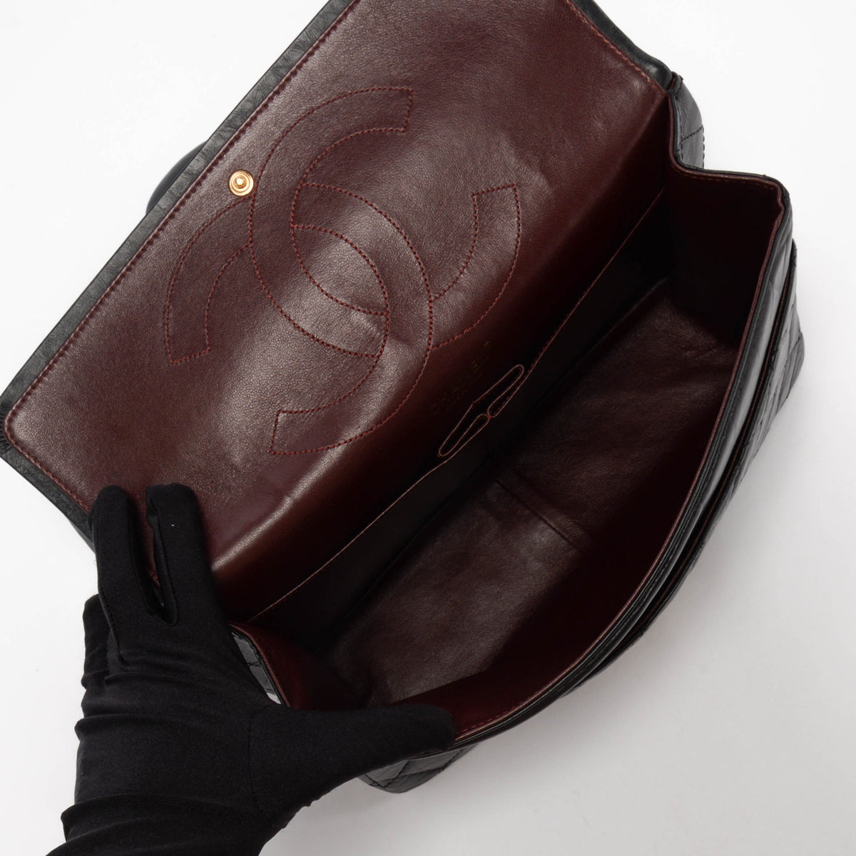 Chanel Black Aged Calfskin 2.55 Reissue 227 Flap Bag