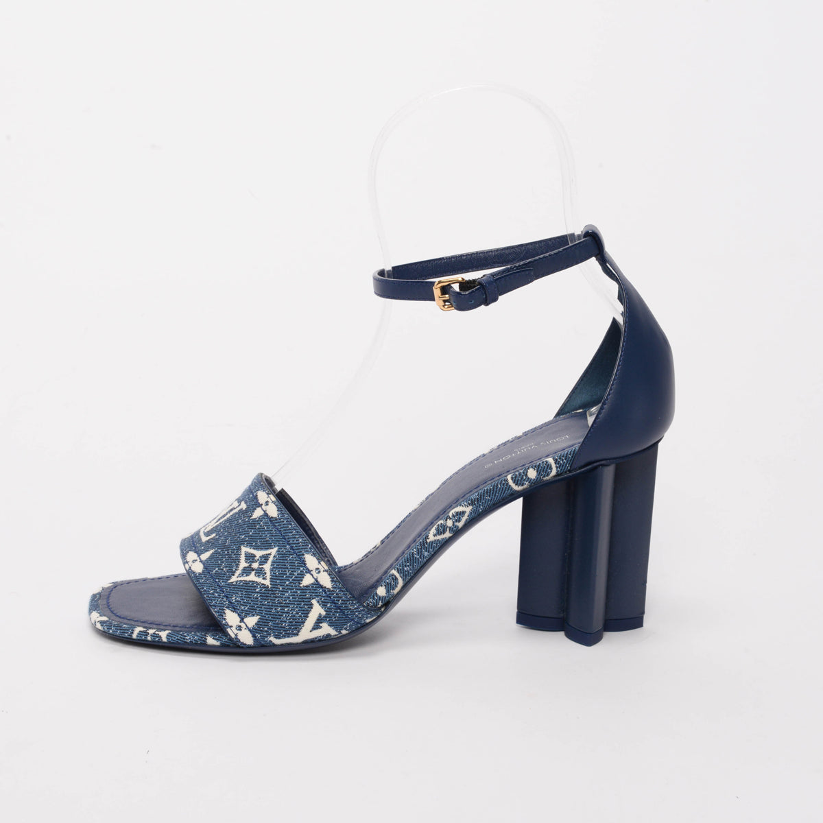 Louis Vuitton Blue Monogram Denim Silhouette Sandals 41