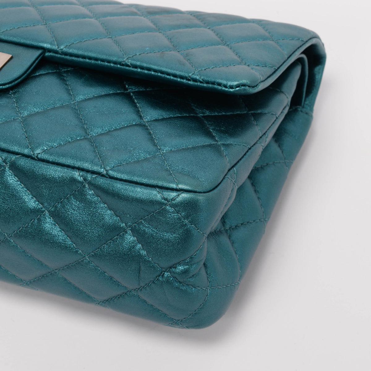 Chanel Teal Metallic Calfskin 2.55 Reissue 226 Flap Bag