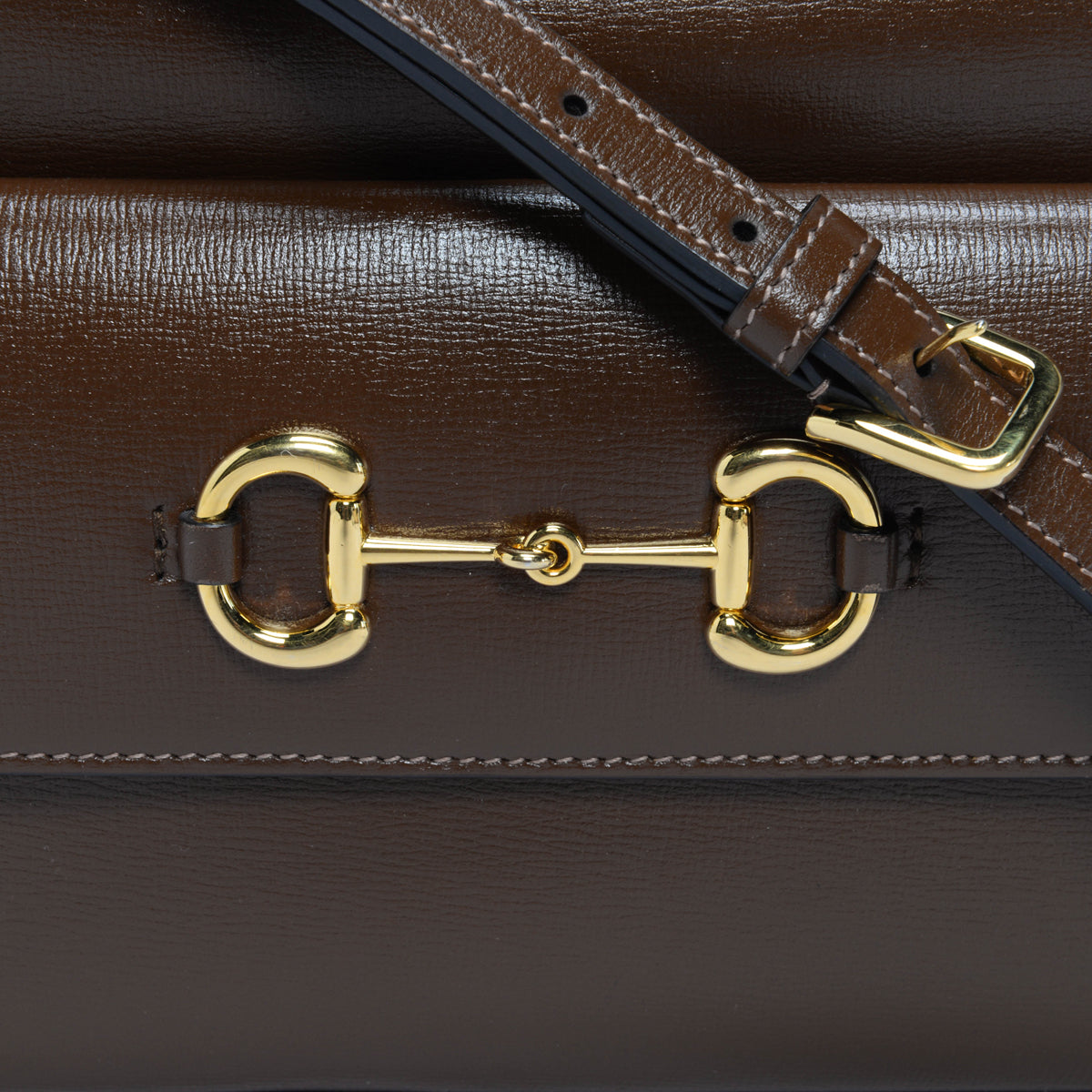 Gucci Brown Leather Horsebit 1955 Small Camera Bag
