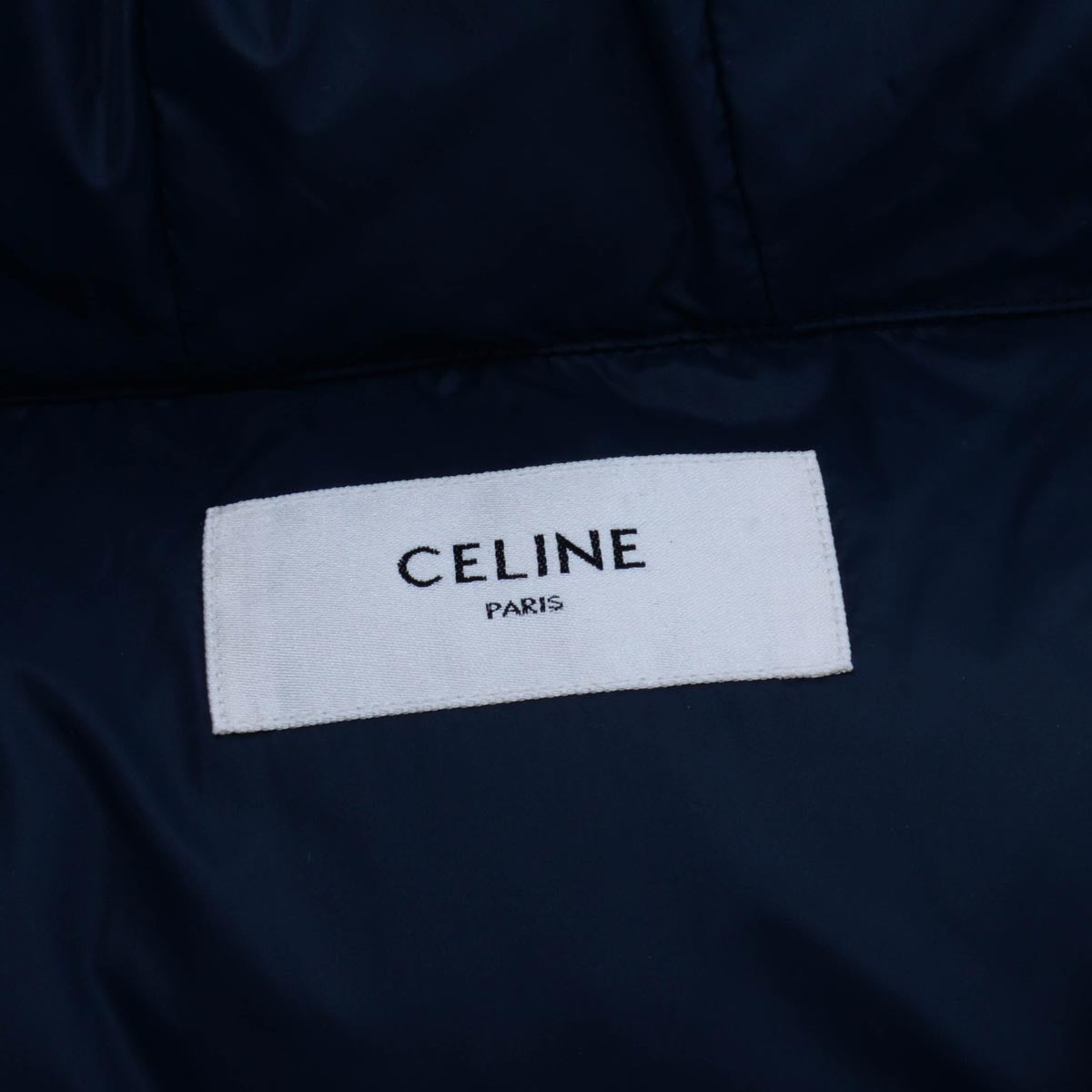 Celine Navy Nylon Oversized Sleeveless Puffer Jacket FR 40