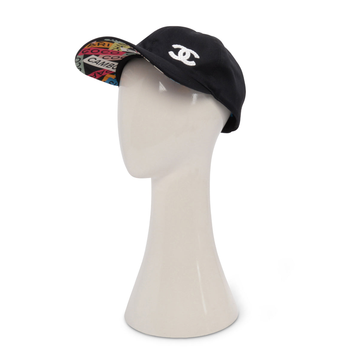 Chanel Black Cotton CC Sequin Cap