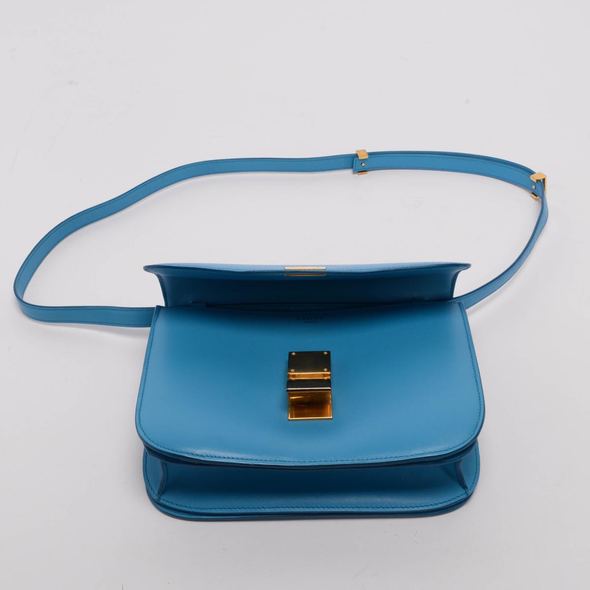 Celine Aqua Box Calf Classic Box Bag