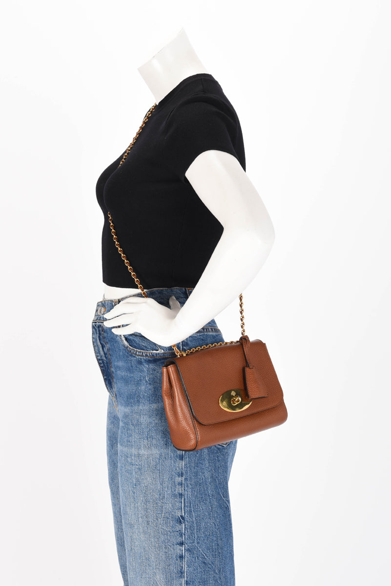 Mulberry Oak Grained Leather Small Lily Bag