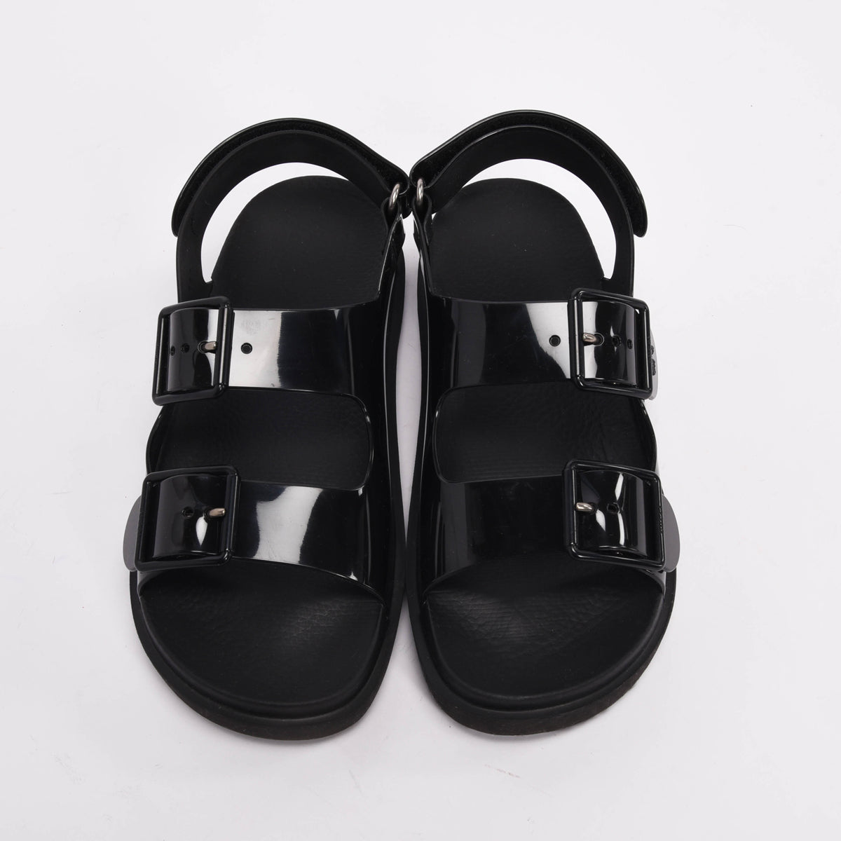 Gucci Black Rubber GG Isla Sandals 37