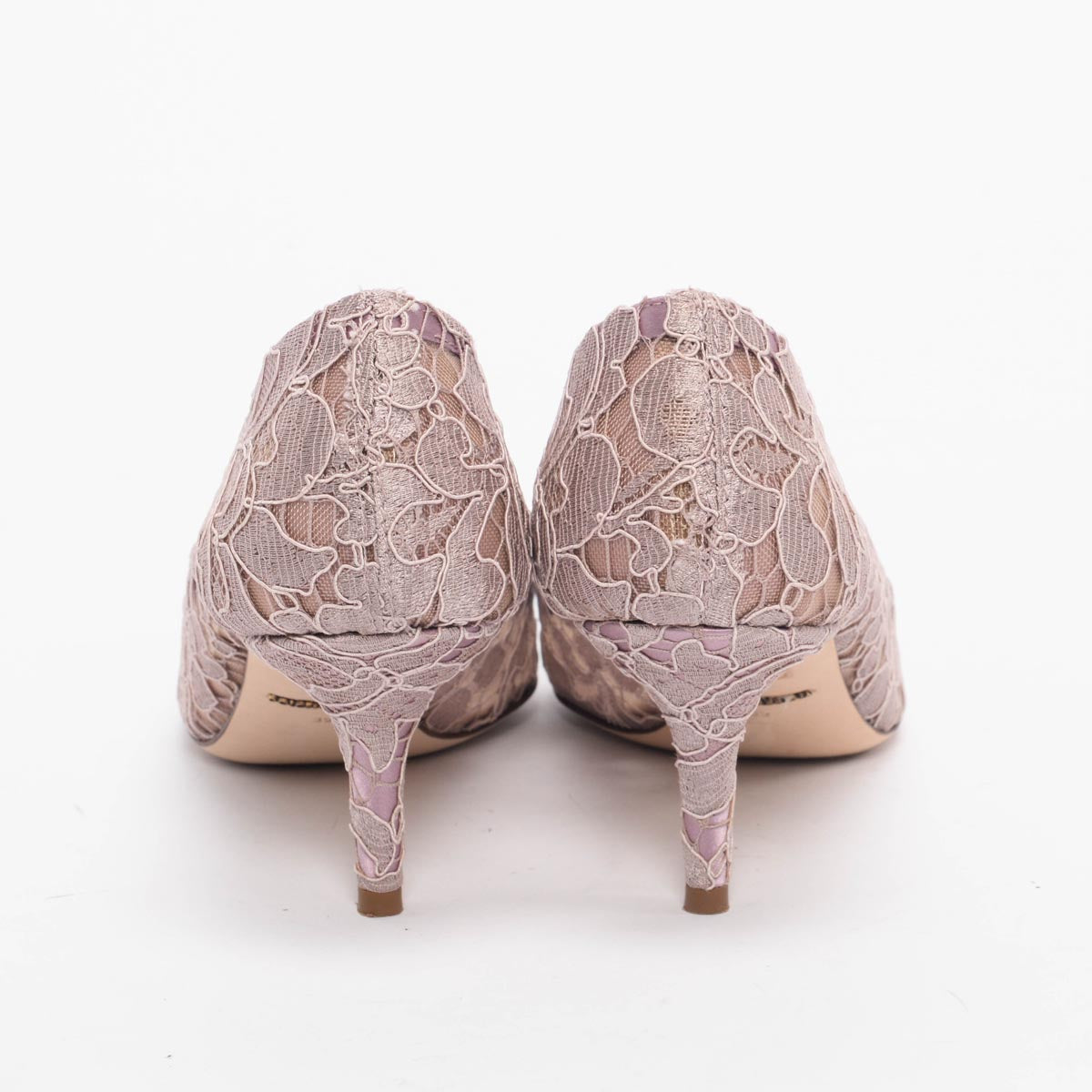 Dolce & Gabbana Blush Lace Bellucci Pumps 39
