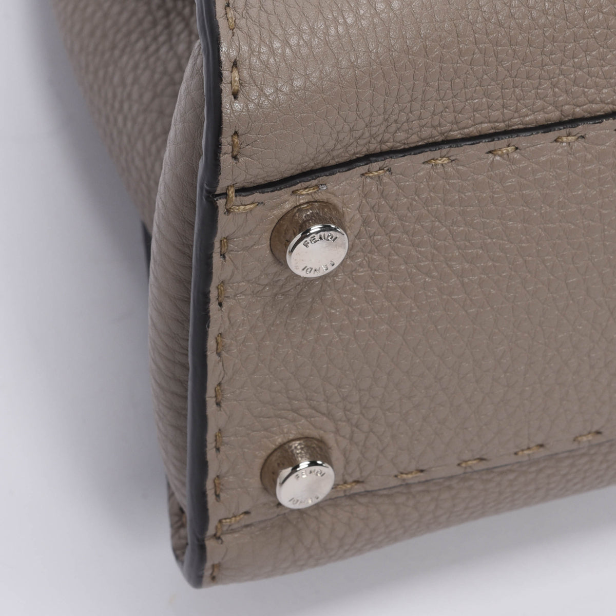 Fendi Beige Selleria Medium Peekaboo Bag