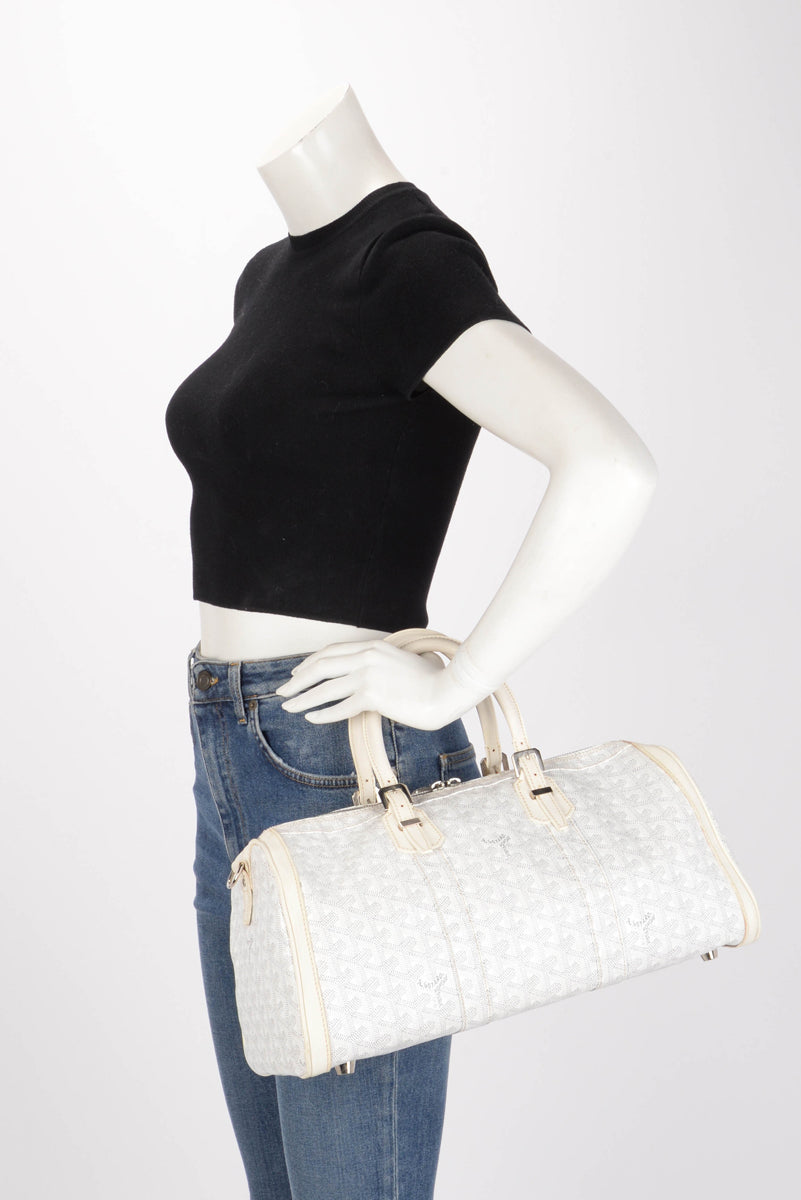 Goyard White Goyardine Crosiere 40 Cross Body Bag