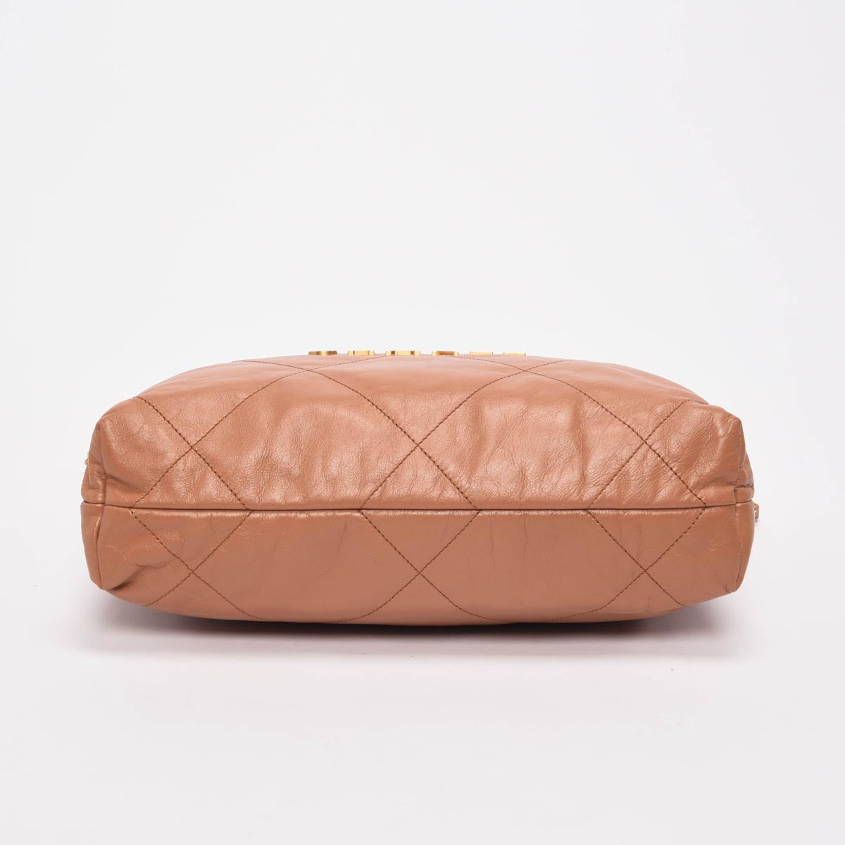 Chanel Camel Shiny Calfskin Small 22 Bag
