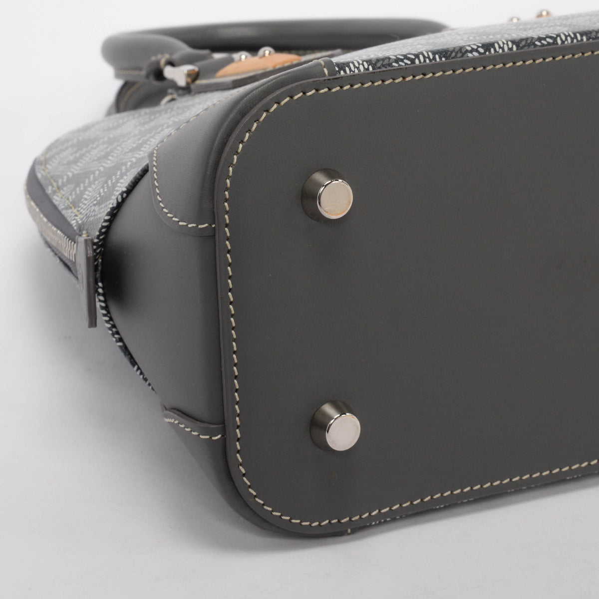 Goyard Gris Goyardine Mini Vendome Bag