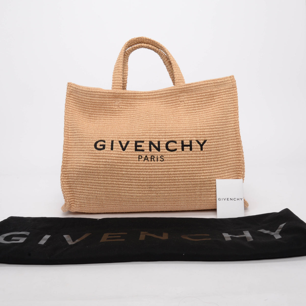 Givenchy Beige Raffia Large G Shopping Tote