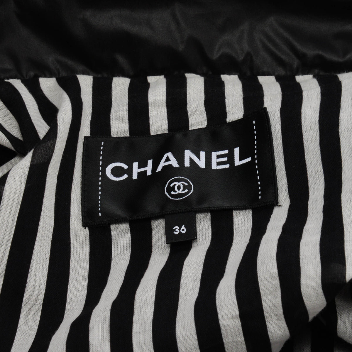 Chanel Black Nylon Coco Beach Shell Parka Jacket FR 36