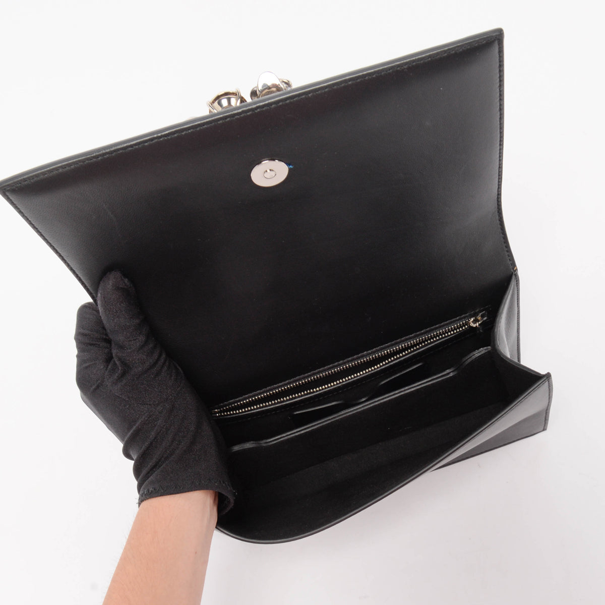 Alexander McQueen Black Studded Knuckle Cross Body Bag