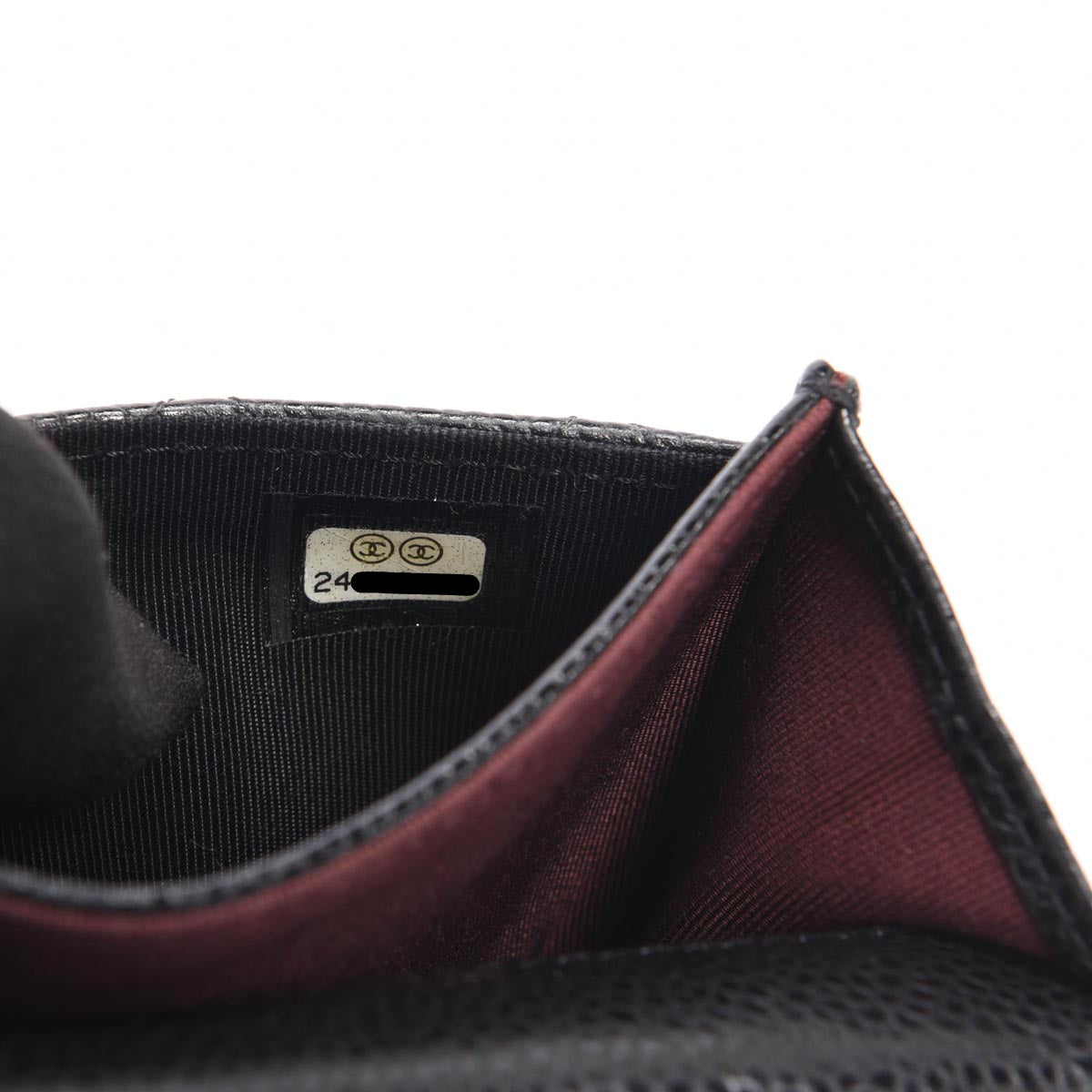 Chanel Black Quilted Caviar Classic Card Holder