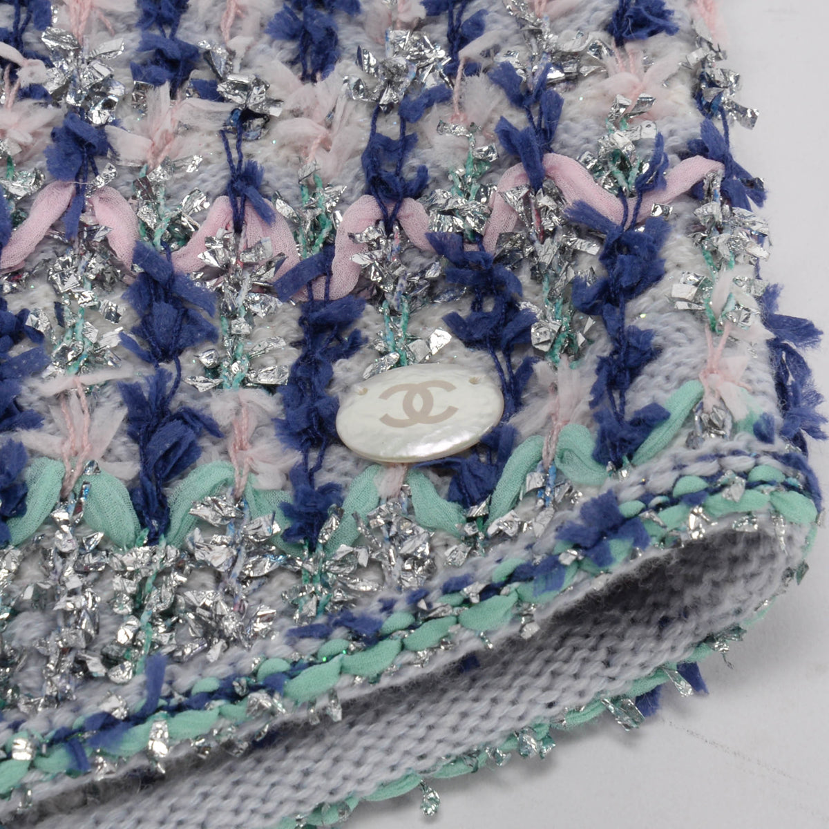 Chanel Pastel Tweed Asymmetric Top FR 34
