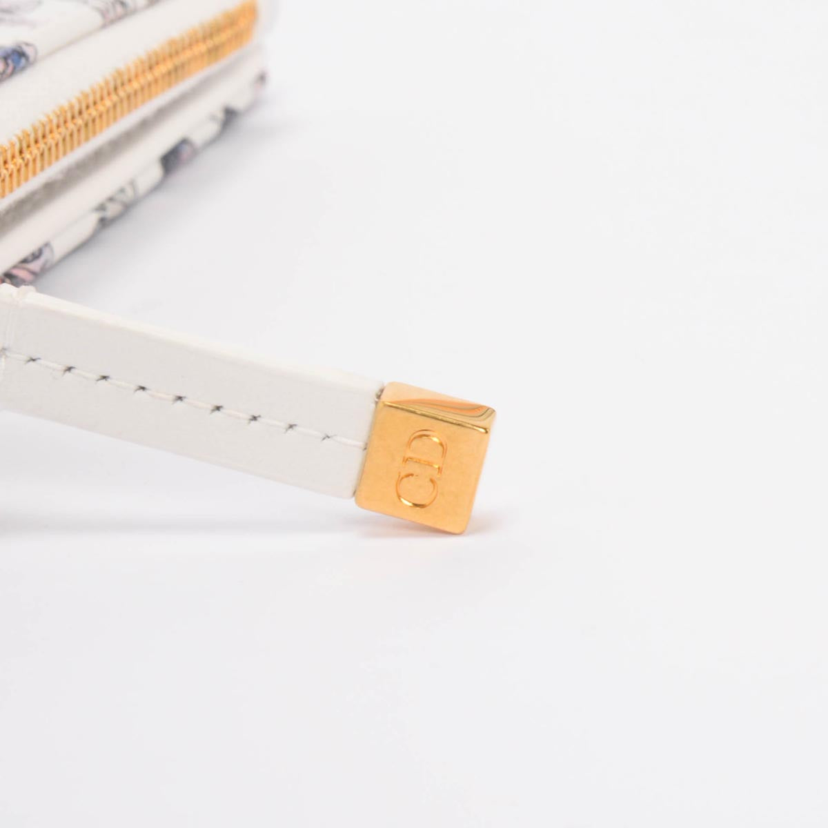 Dior White Butterfly Print Caro Dahlia Wallet