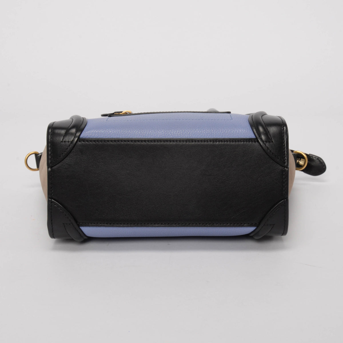 Celine Tri-Colour Drummed Calfskin & Nubuck Nano Luggage Tote