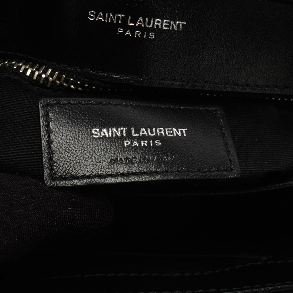 Saint Laurent Black Quilted Calfskin Toy Loulou Bag
