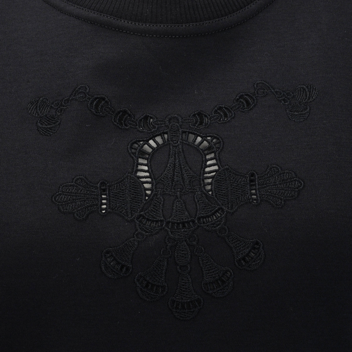 Hermes Black Cotton Jersey Embroidered Maxi T-Shirt FR 40