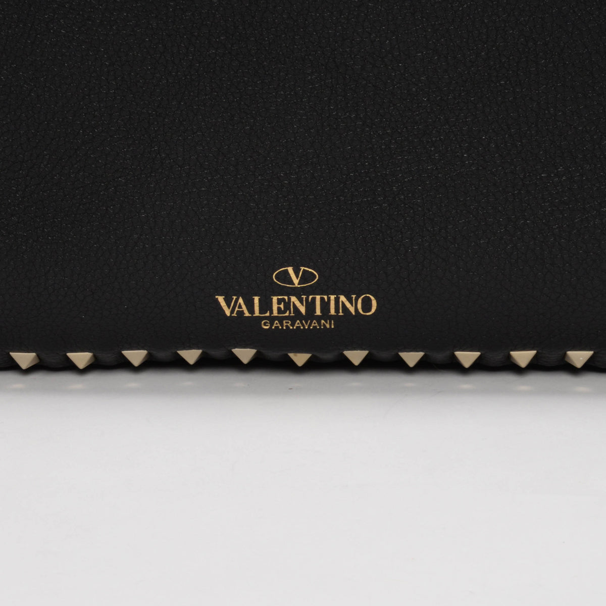 Valentino Black & Tan Grained Calfskin Reversible Rockstud Tote