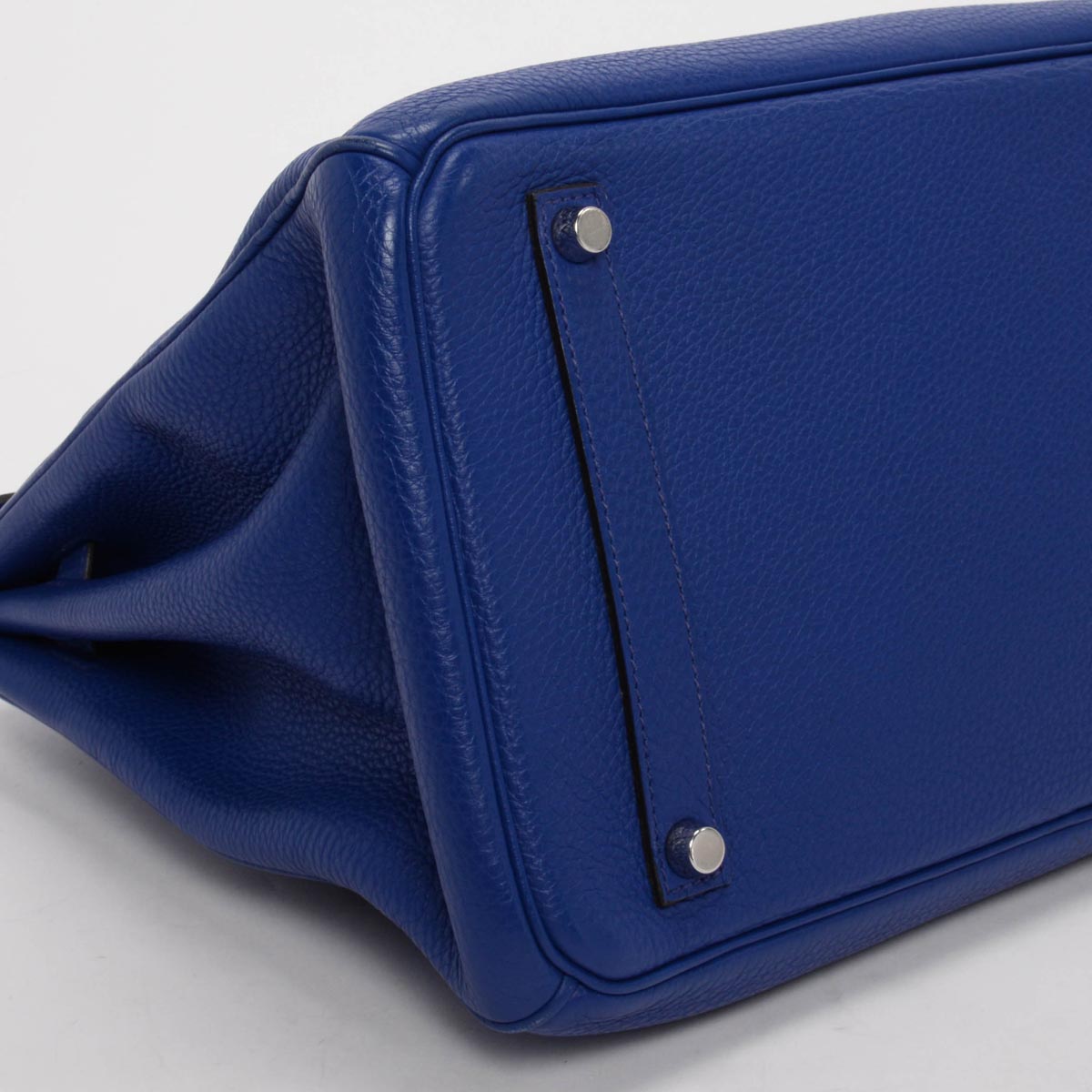 Hermes Bleu Electrique Togo Birkin 35 PHW