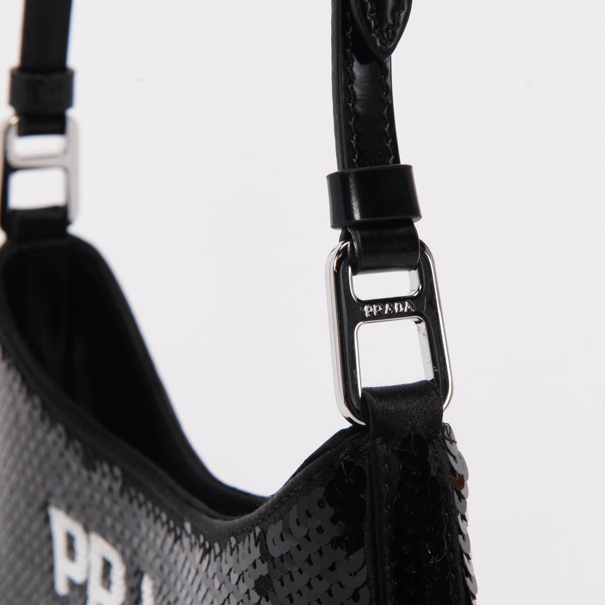 Prada Black Sequin Cleo Mini Bag