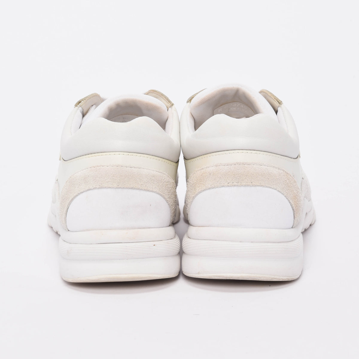 Chanel White Nylon & Suede CC Low Top Sneakers 40.5