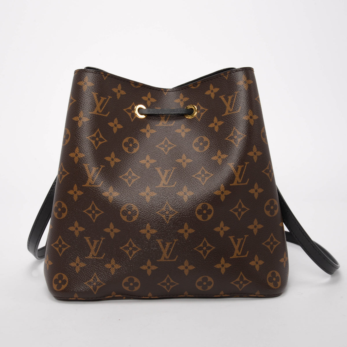 Louis Vuitton Noir Leather & Monogram NeoNoe