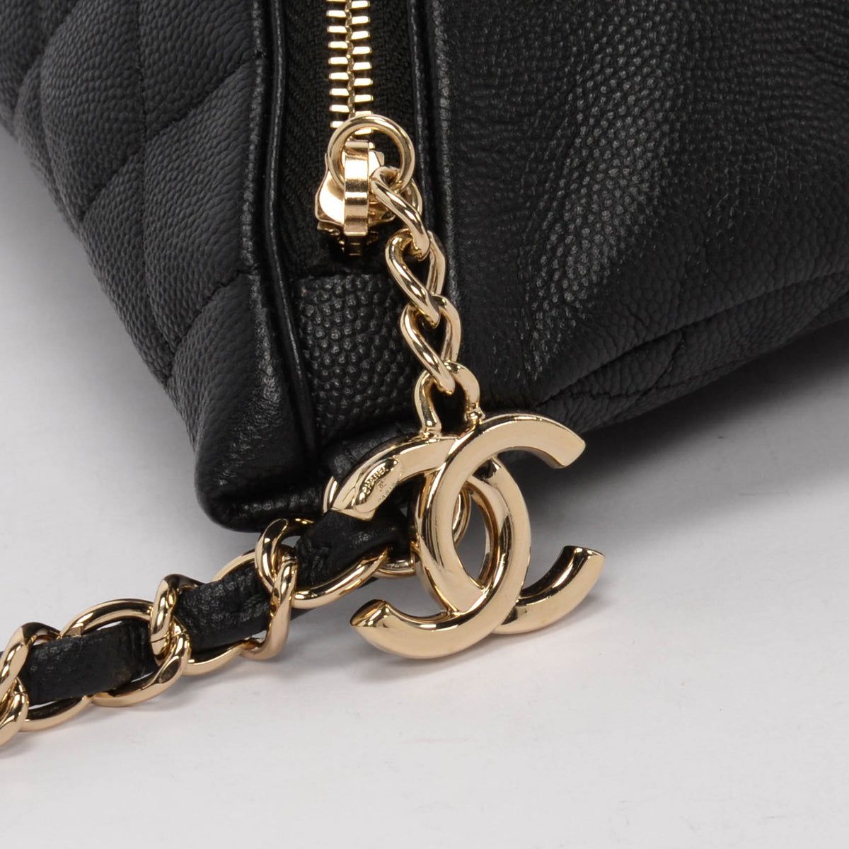 Chanel Black Quilted Caviar Business Affinity Waist Belt Bag