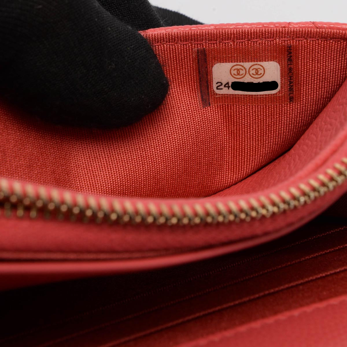 Chanel Pink Quilted Caviar Golden Class Wallet On Chain
