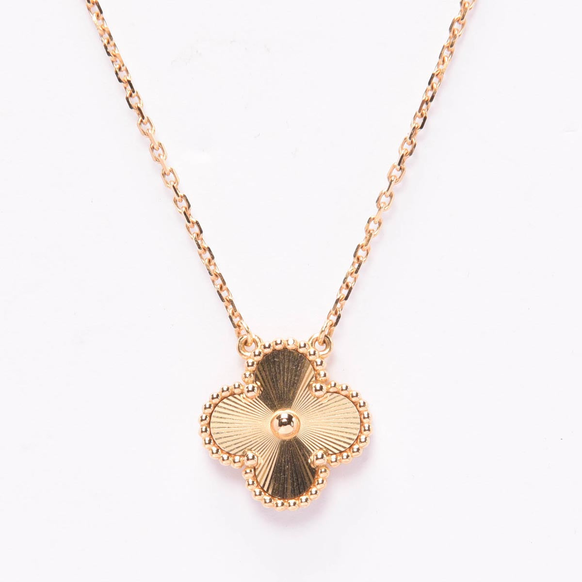 Van Cleef & Arpels 18k Yellow Gold Vintage Alhambra Necklace