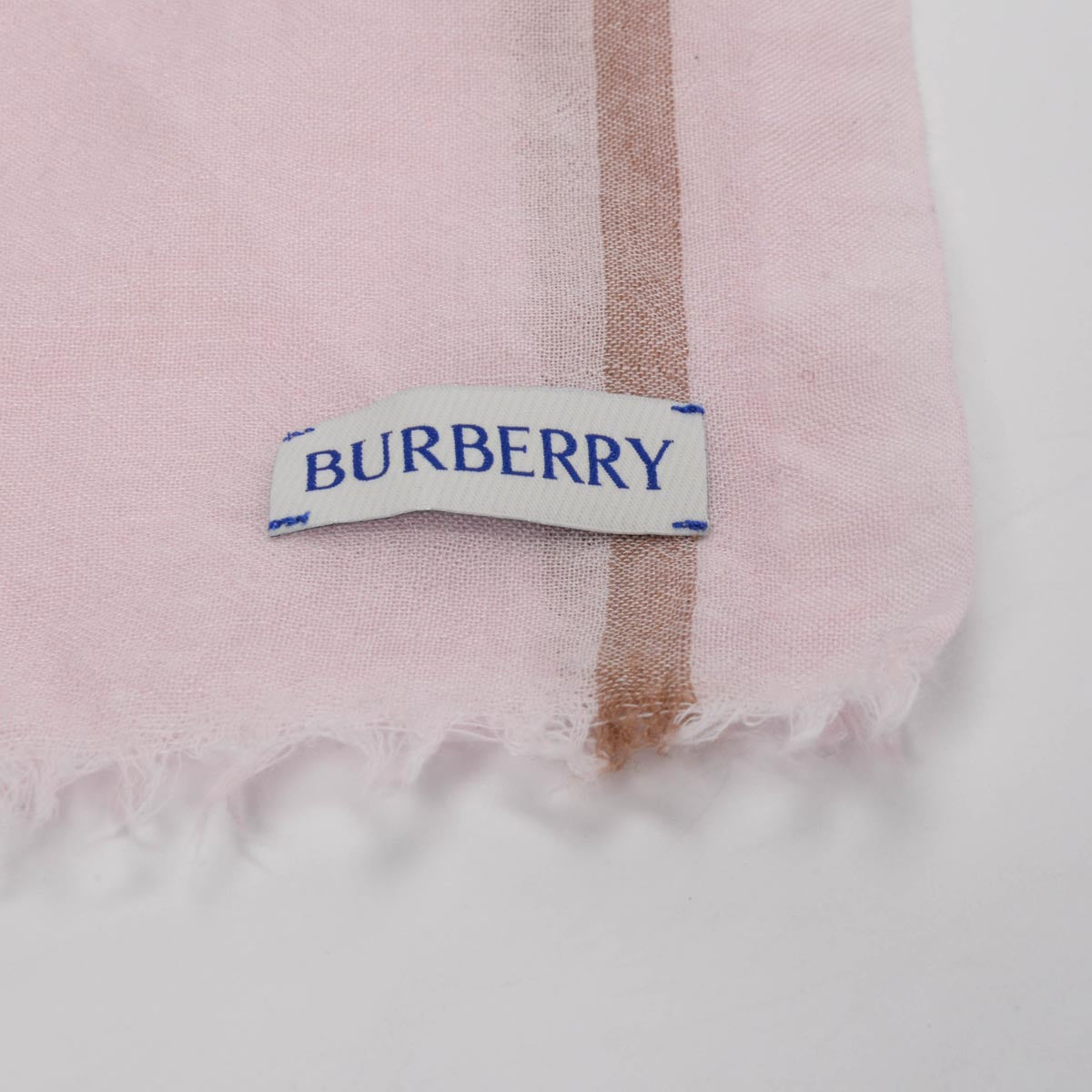 Burberry Pink Wool & Silk Check Scarf