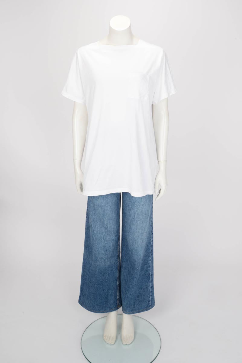 Hermes White Cotton Mosaique H Embroidered Tunic FR 40