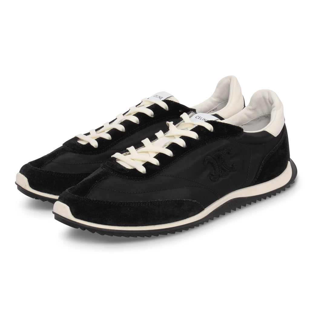 Celine Black Suede & Nylon Racer Sneakers 40