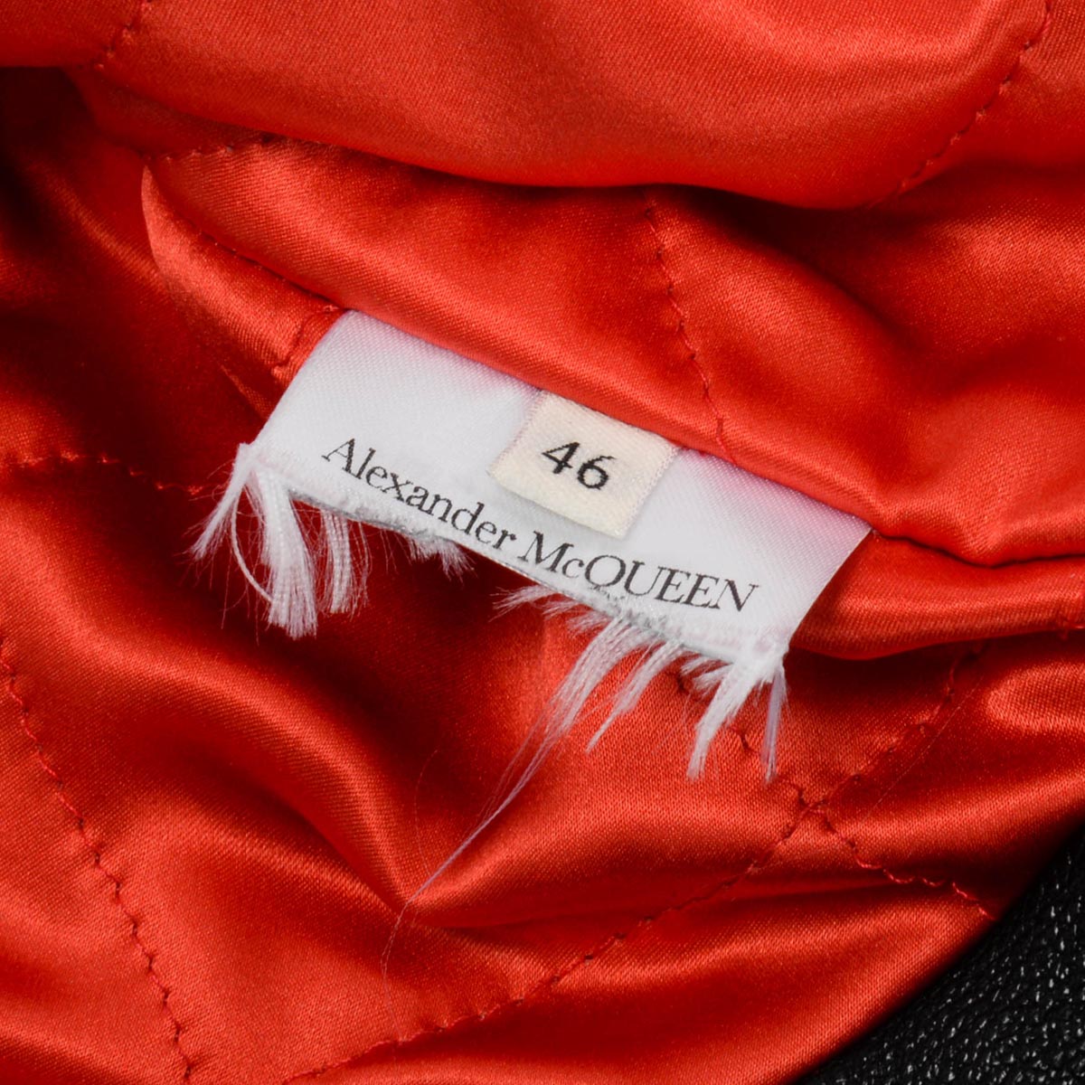 Alexander McQueen Leather & Denim Hybrid Cocoon Jacket IT 46