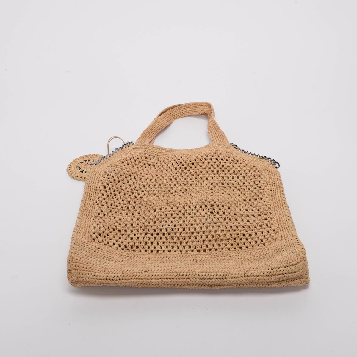 Stella McCartney Natural Crochet Raffia Small Falabella Tote